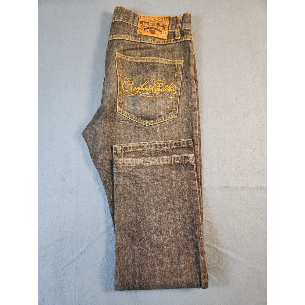 Crooks‎ & Castles Jeans Men's Actaul Size 34x30 Blue Denim Straight Leg